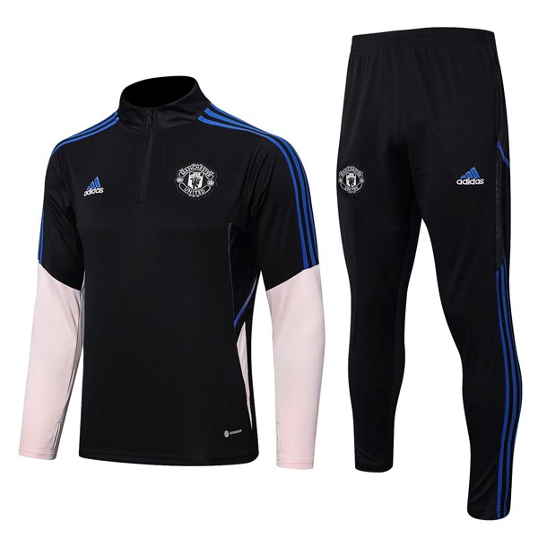 Sudadera De Training Manchester United 2022-23 Negro Rosa